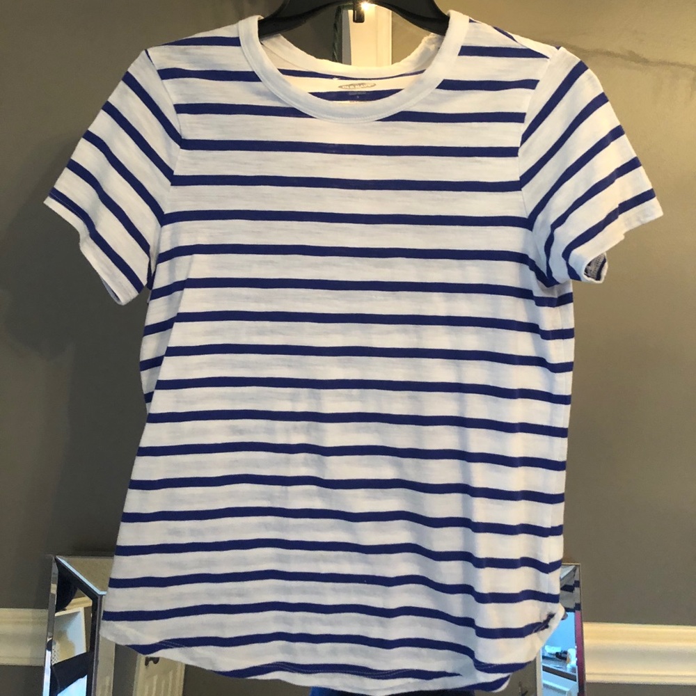 Blue and White Striped Tee